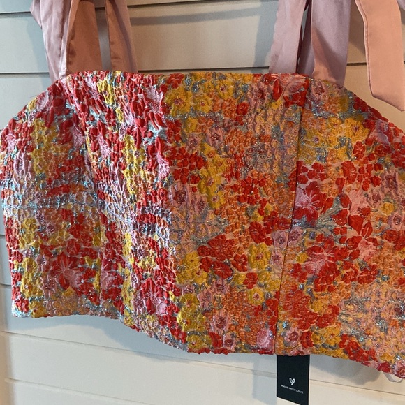 Lulus Floral Tie Crop Tank Size L NWT - Picture 2 of 5